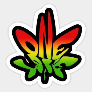 One Love leaf Sticker